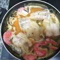 El cooksnap de Gemma Vaya cuando hizo Guiso de cola de rape con langostinos y huevo.