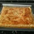 El cooksnap de pauli cuando hizo Empanada de champiñones, jamón y queso.