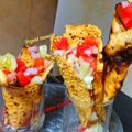Veena Chopra का कुकस्नैप जब उन्होंने मसाला पापड़ (masala papad recipe in Hindi) बनाया था।