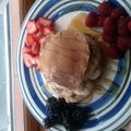georgiyordanov's cooksnap of when they made Strawberry Vanilla Pancakes.