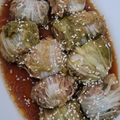 Cooksnap dari Disi Utami untuk resep Sawi putih isi daging cincang (beef wrapped in chinese cabbage)