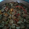 El cooksnap de Bet cuando hizo Fajitas de camarón.