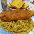 El cooksnap de Rodrigo Vargas Cordero cuando hizo Filete de Tilapia sobre Espaguetis a la Parmesana.