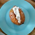 Cooksnap de Malou sur la recette Patate douce rôtie au four et sa sauce au fromage blanc citron ciboulette