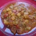 El cooksnap de Maru Roma cuando hizo Guiso de fideos con carne.