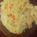El cooksnap de Cande Romuu cuando hizo Arroz amarillo con patas de pollo.