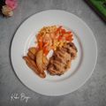 Cooksnap dari Koki Bayi 🍭 untuk resep Chicken Steak Potato Wedges and Fresh Salad