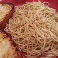 Dan's cooksnap of when they made supper easy spaghetti.