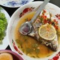 Cooksnap Ct Sakinah semasa beliau membuat Ikan siakap steam limau simple.