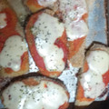 El cooksnap de Andrea Elizabeth Fernández cuando hizo Milanesas de berenjena a la napolitana.