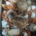 El cooksnap de Natalia Fidel cuando hizo Pollo al horno con colchón de verduras.