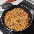 El cooksnap de Jose cuando hizo Tallarines chinos con pollo.