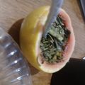 El cooksnap de Corina Peyrano cuando hizo Mate de pomelo (con jengibre y menta).
