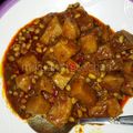 Maryama's kitchen's cooksnap of when they made Yam and beans porridge with dry fish.