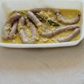 El cooksnap de Monica Llopis cuando hizo Salchichas al vino en MCC.