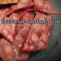 Noopur Alok Vaishnav 's cooksnap of when they made બીટ ના સક્કરપારા (Beetroot Shakkarpara Recipe In Gujarati).