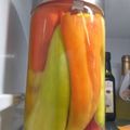 El cooksnap de Laura cuando hizo Ajíes en conserva de vinagre.