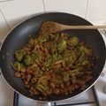 El cooksnap de Yolanda Abrantes cuando hizo Wok de langostinos salteados con brócoli y champiñones.