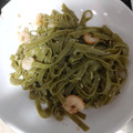 El cooksnap de Liguia cuando hizo Pasta con gambas al ajillo.