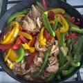 El cooksnap de Toni Varela cuando hizo Fajitas de pollo con pimiento morrón.