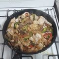 El cooksnap de claudio epinal cuando hizo Wok de pollo y verduras 🍗🍅#SOSCARLI.