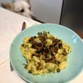 il caccio quando ha preparato Orecchiette con puntarelle e acciughe