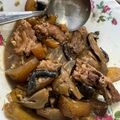 Cooksnap dari lana untuk resep Haisom mun with jamur (Braised seacucumber with mushroom)