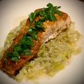 Nadya Pashkova's cooksnap of when they made Miso Salmon with Sautéed Leeks.