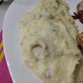 El cooksnap de Ezequiel Carnero cuando hizo Puré de papas dos quesos con jamón y verdeo.