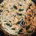 El cooksnap de Cinahy cuando hizo Pasta con camarones al ajo con limón.
