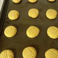 Karen's cooksnap of when they made Peanut Butter Cookies.