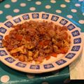El cooksnap de Xavi cuando hizo Arroz tres delicias (Arroz chino).