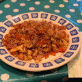 El cooksnap de Xavi cuando hizo Arroz tres delicias (Arroz chino).