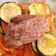 El cooksnap de María cuando hizo Atún a la plancha con salteado de calabacín y puré de papas.