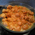 El cooksnap de Mensi cuando hizo Albóndigas de pollo en salsa de almendras.