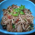 รูป Cooksnap ของ Aimee-Aiem Phusanada เมื่อเขาทำ ผัดสปาเก็ตตี้สามชั้นสไลด์ผักชี - คีโต