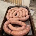 Ron Stadler's cooksnap of when they made Cajun Smoked Duck Sausage.