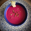 El cooksnap de Mabi cuando hizo Crema de remolacha con kéfir.
