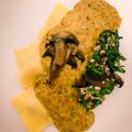 Ashley Shane Sutton's cooksnap of when they made Pumpkin ravioli with a spinach sauce.
