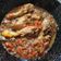 El cooksnap de Patricia Caballe cuando hizo 216. Muslos de pollo en salsa de pimientos al romero.