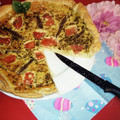 El cooksnap de Zaida TC @alquimiasfood cuando hizo Quiche de queso, tomates cherry y anchoas.