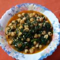El cooksnap de Luz cuando hizo Espinacas con bacalao y garbanzos.