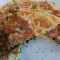 El cooksnap de Cecilia Lascaux "Cocina Hoy Con Cecilia " cuando hizo Tortilla de ajitos tiernos con flor de sal a las pimientas.
