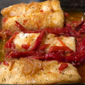 El cooksnap de Sandra_PC cuando hizo Bacalao en salsa de pimientos.