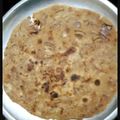 Chirag Kamboj's cooksnap of when they made Onion paratha.