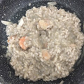 El cooksnap de Emy cuando hizo Risotto con gambas.