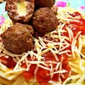 Cooksnap dari Tyasignatu®e! untuk resep Slow Cooker Spagetthi Meatball isi Mozzarella 🍝👌