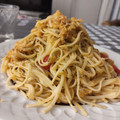 El cooksnap de Hugo Romacho cuando hizo Pasta con pesto alla trapanese (con almendras y tomates).