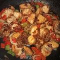 El cooksnap de Beatriz De La Cruz cuando hizo Pollo agridulce estilo chino.