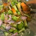 Cooksnap Hafsah semasa beliau membuat Kerabu Peria Mentah Dan Mangga.
